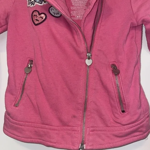 Pink Kids Jacket with Fun Patches - Picture 6 of 6